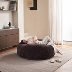 4FT Large Bean Bag Chairs,Big Adult Size Memory Foam Beanbags with Filler Included,Machine Washable Corduroy Cover,Ultra Soft Plush Gaming Bing Bag Puff Chair for Dorm, Living Room & Bedroom (Brown)