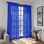 SpaceDresser Check Sheer Curtains 45 Inches Long - Image 6