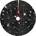Christmas Tree Skirt,Sliver Spider Web Xmas Tree Skirt Rustic Farmhouse Tree Skirt for Christmas Decor Xmas Holiday Home Party Decorations36