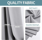 ChrisDowa Blackout Curtains for Bedroom and Living Room 120 Inches Long | 2 - Image 3