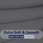 PureFit Stretch Oversized Couch Covers Fleece Sofa Slipcovers Gray | 1-Piece - Image 5