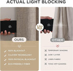 Joydeco 100% Blackout Curtains for Bedroom，Natural Linen Curtains, Thermal - Image 6