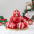 16Pcs Christmas Ball Ornaments Set, 3.15" Shatterproof Christmas Ornaments, Luxury Glitter Hanging Ornaments for Xmas Tree, Xmas Holiday, Party, Wedding (Red)