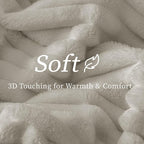 BEDELITE Striped Fleece Throw Blanket, Light Grey, Soft Cozy, Lightweight Warm - Image 5