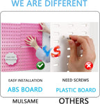 Pegboard Combination Kit, 25.2" x 25.2" Wall Mounted Storage Set with 4 Pegboards & 20 Accessories Hanging, Peg Boards Organizer