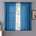 Tollpiz Short Sheer Curtains Linen Textured Living Room Curtain Sheers Light by Tollpiz