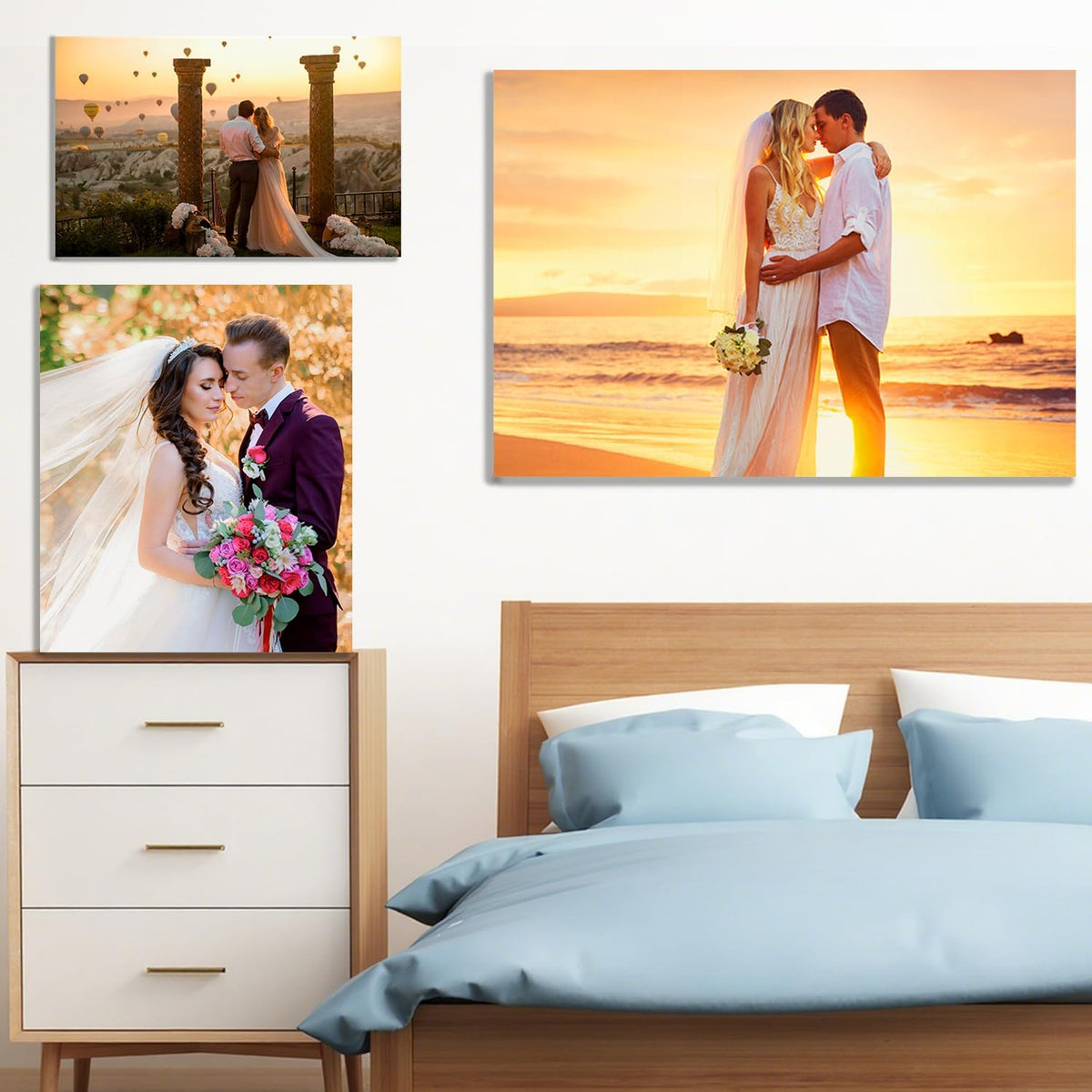 Ship Next Day - Custom Canvas Prints with Your Photos, Personalized Canvas with Pictures Print for Wall Art Bedroom, Customized Photo Gifts for Couple Men Women Mom Baby Dog Family - 36"W x 24"L