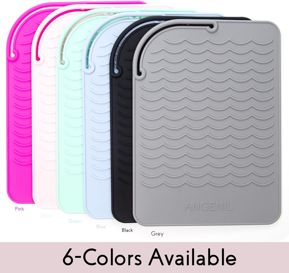 ANGENIL Heat-Resistant Silicone Mat for Hair Irons, 9 x 6.5 inch, Protecting Your Counter Safely