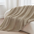 BEDELITE Striped Fleece Throw Blanket, Soft Cozy, Lightweight Warm, Machine - Image 8
