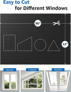 Blackout Curtains for Bedroom Portable 96"x60" Blackout Shades | 100% Black Out - Image 4