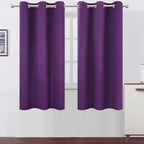 Purple Blackout Curtains 40 x 63 Inch Length/Set of 2 Curtain Panels/Thermal by Lemomo