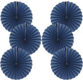 Blue Party Decorations,Blueberry Party Decorations Decorations Party Paper Fans Bulk 16in,Graduation Decoration Classroom Decor, Western Themed Party Decorations 30 Color DIY Set （Deep Blue）