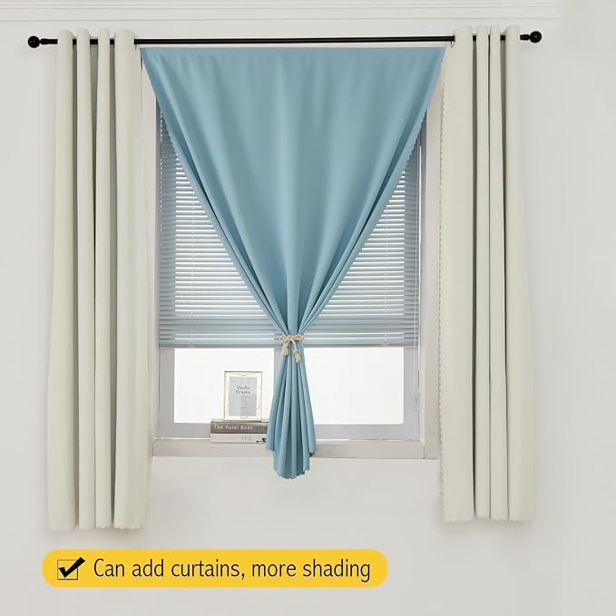 Self Adhesive Curtains, Portable Blackout Curtains Fabric Curtains - Image 8