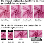Hot Pink Sheer Curtains 96 Inches Long 2 Panels, Rod Pockets Solid Voile Living - Image 4