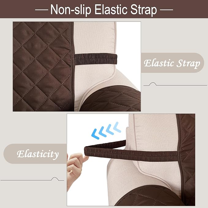 Reversible Chair Covers for Recliner Oversized, Chocolate | Recliner Oversized - Image 7