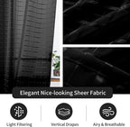 SpaceDresser Check Sheer Curtains 96 Inches Long - Image 4