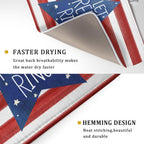 4th of July Dish Drying Mat for Kitchen Counter Patriotic Absorbent Reversible Microfiber Kitchen Countertop Protector Dishes Pad Large 18x24 inch