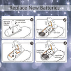6 Pack Fairy Lights Battery Operated Mini String Lights with Timer 2PCS Remote 6.5ft 20LED Cool White Firefly Lights Waterproof Silver Wire Twinkle Lights DIY Mason Jar Wedding Party Christmas Decor