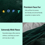 GONAAP Fuzzy Faux Fur Throw Blanket Twin Size Forest Green Super Soft Cozy Plush Fuzzy Shaggy Blanket for Couch Sofa Bed (Forest Green, Twin(60"x80"))