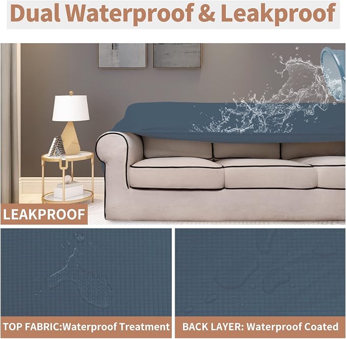 Easy-Going 100% Waterproof Oversized Loveseat Cover, Couch Cover - Image 3