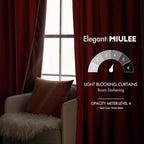 MIULEE Velvet Curtains Extra Wide 72x84 inches Fall Burnt Orange Curtains | - Image 5