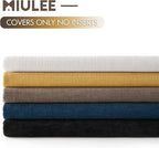 MIULEE Black Chenille Couch Throw Pillow Covers, 20x20 | Set of 2, Soft - Image 6