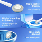 Disposable Toilet Brush&Holder with 18pcs Refills Pads, Toilet Cleaning Kit System,Toilet Bowl Cleaner Wand Holder and Set (1 Wand+1 Caddy+18 Refills)