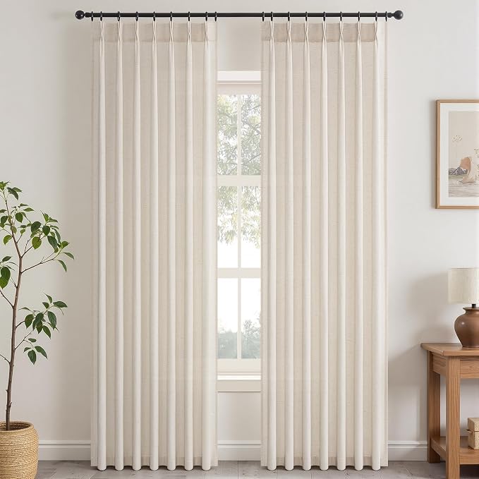 Pinch Pleated 92 Inch Curtains 2 Panels - Image 9