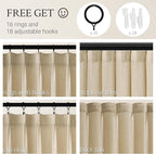 95 Inches Long Pinch Pleated Semi Sheer Curtains - Image 3