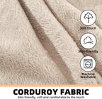 5FT，Big Bean Bag Chairs for Adults，Large beanbag with Filler Included，Memory Foam Material，Easy to Clean and Washable Corduroy Fabric，Suitable for Living Room and Bedroom (Apricot, 5 Foot)