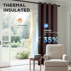Joydeco Blackout Curtains 84 inches Long 2 Panels Set, Thermal Insulated Long - Image 4