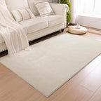 SHACOS Ultra Soft Faux Rabbit Fur Area Rug 4'x6', Non Slip Washable Padded - Image 5