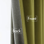 MIULEE Velvet Curtains 52x96 inches 2 Panels Moss Green Blackout Curtains | - Image 6
