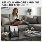 Homeforia Black Picture Frames 8x10, High End Metal 8 x 10 Photo Frame with Mat 5 by 7 Art, 10x8 Black Frame Matted to 5x7 inch Print, 8by10 Wall or Tabletop Frames, Tempered Glass, Wall Kit, Set of 1