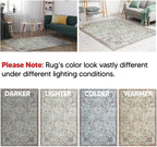 Keen Home Design 6x9 Rug - Machine Washable Area Rug with Non-Slip Backing, Ideal for Living Room, Dining Room, Bedroom - Vintage, Easy Clean, Durable, Low Pile Rug - (6' x 9')