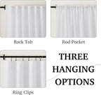 RYB HOME Farmhouse Boho Linen Sheer Curtains 90 inches Long - Image 2