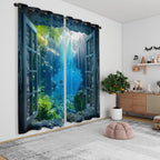 Ocean Fishs Blackout Curtains for Girls Boys Home Decor, Underwater Tropical Fish Undersea Coral Grommet Thermal Insulated Drapes Darkening Window Curtain for Bedroom Living Room, 84 x 84 Inch