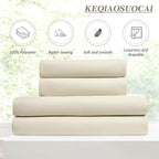 Cream Beige Color Luxury Blackout Curtains 96 Inch Long Pinch Pleated - Image 5