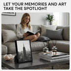 Homeforia 8x12 Picture Frame Black, High End Metal 8 x 12 Poster Frames with Mat 6 by 8 for Photo, 12x8 Frame Matted to 6x8 inch Print, 8by12 Wall or Tabletop Frame, Tempered Glass, Wall Kit, Set of 1