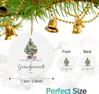 Our First Christmas as Grandparents Ornament 2025,First Time Grandparent Gifts for New Grandparents, Ceramic Keepsake New Grandparents Christmas Ornaments with Ribbon and Box