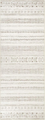 cotiled Hallway 3x10 Runner Rugs Washable Boho Rug Brown Cream | Solve Modern - Image 10