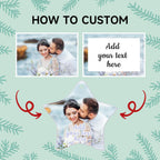 Personalized Christmas Ornaments 2025, Ceramic Custom Photo Text Hanging Ornament Customized Christmas Tree Decorations Gift for Family, Kids, Friends, Couples, Wedding