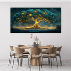 Canvas Wall Art Decor Artwork for Walls Green Wall Art Decor Tree of Life Wall Art for Living Room Wall Art Paintings Prints Gold Tree Wall Decor Art Art Work for Room Home Office Wall Decor 24" X 48"