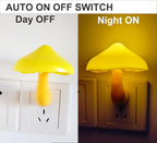 AUSAYE 5 Pack Sensor LED Night Lights Plug in Lamp Mushroom Light for Adults Kids NightLight Bedroom,Bathroom,Toilet,Hallway,Stairs,Kitchen,Basement Warm Yellow