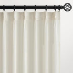 78 Inches Long Pinch Pleated Semi Sheer Curtains, Natural Linen Blended Light by Topfinel