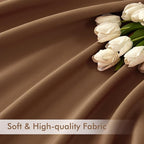 MIULEE Cappuccino Brown Back Tab Blackout Curtains 52x108 Inch 2 Panels Set | - Image 6