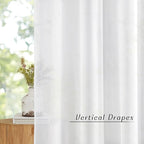 NICETOWN White Sheer Sliding Door Curtains 90 inches Long - Image 3