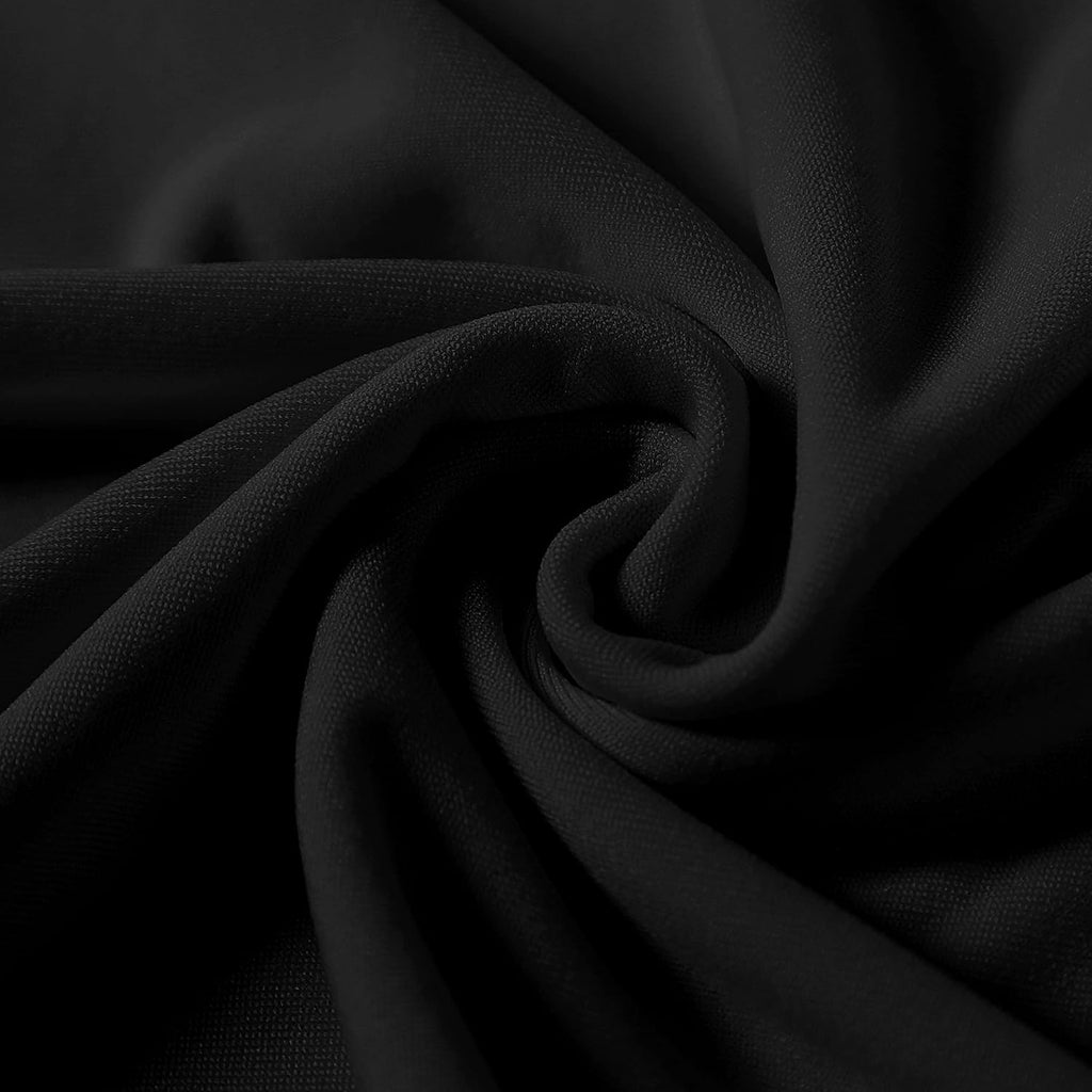 Spandex Chair Covers, 50PCS, Washable Protector for Living Room, Party, Banquet, Wedding, Hotel (Black)