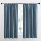 NICETOWN Kitchen Curtains, Short Blackout Drapes, Smoky Blue, 34 in x 45 in by NICETOWN