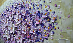 V-inspire Art, 24x48 Inch Modern Canvas Art Textured Purple Flower Oil Painting Contemporary Artwork Floral Hangings Stretched and Framed Ready to Hang Wall Decoration Abstract Painting